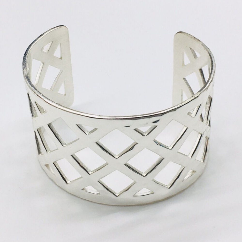 Rustic Cuff Silver Accent Decor With Intricate La… - image 6